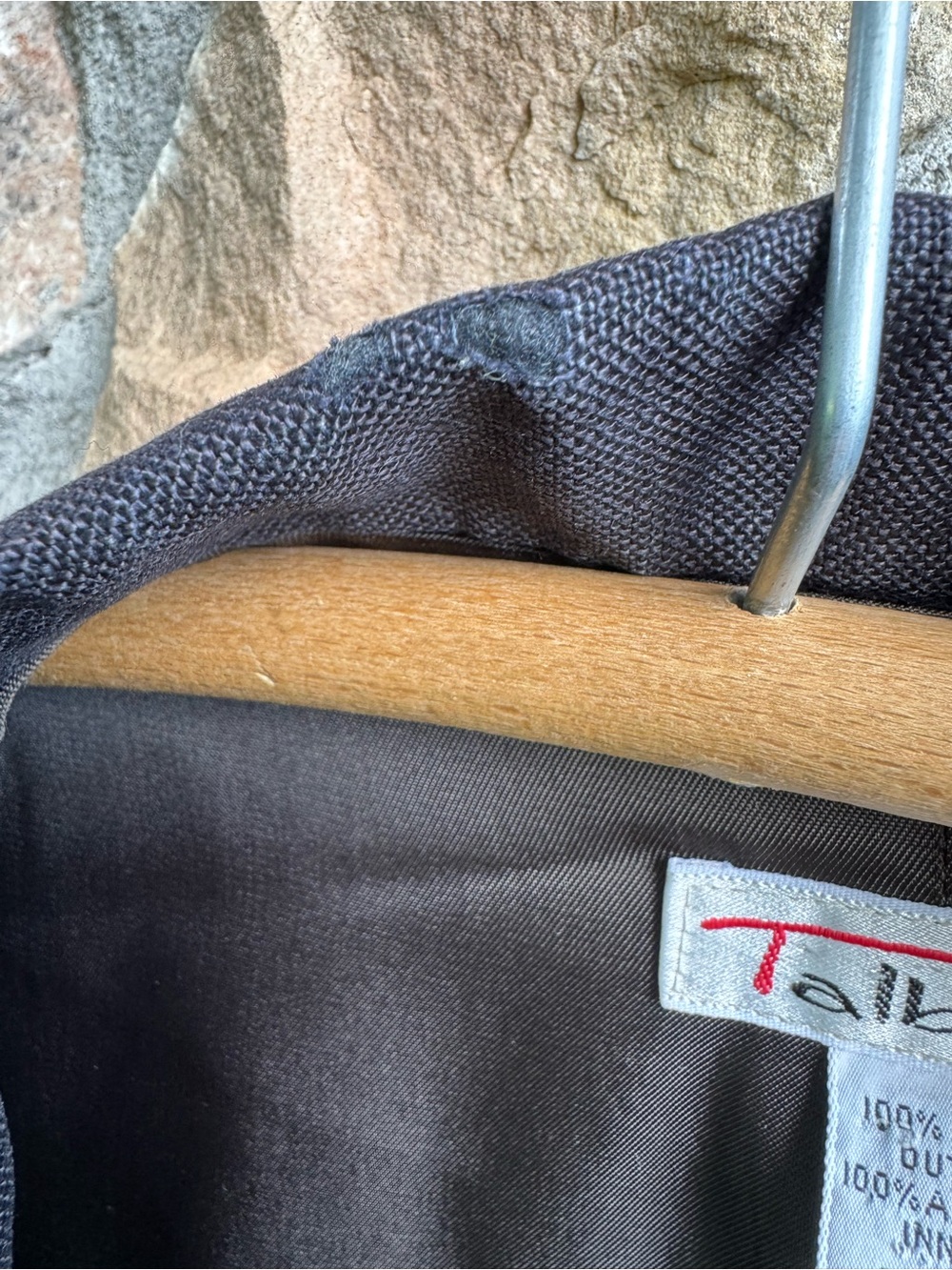Talbots Vintage Black 100% Linen Blazer 12 Oversized Office Tailored Coastal - Picture 11 of 16